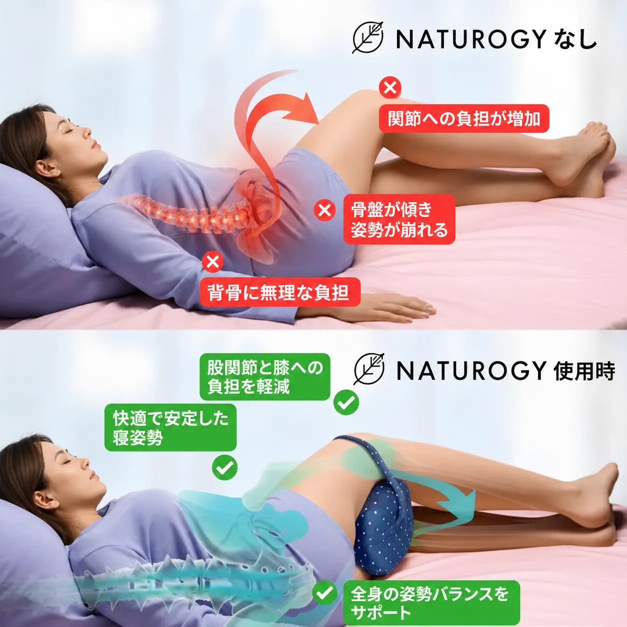 横向き寝サポートピロー