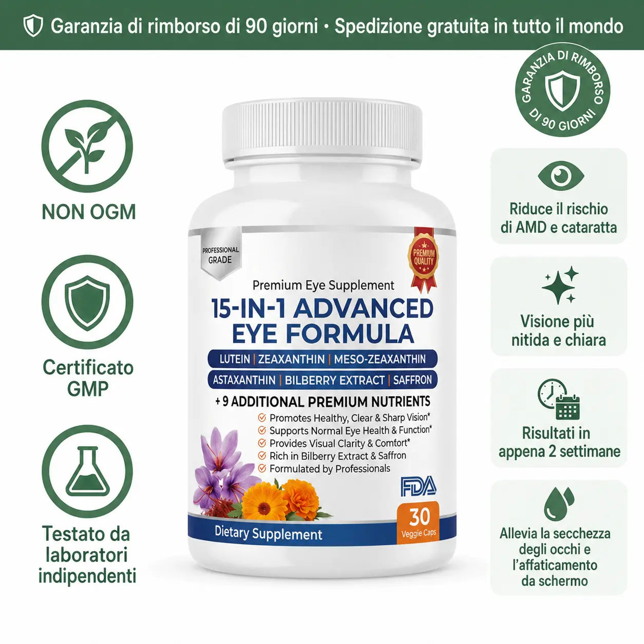NatuVista 15-in-1 – Formula Avanzata per la Vista